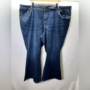 Old Navy Flare Jeans Womens 28W Plus size Blue Stretch Denim Pants Comfy 2379